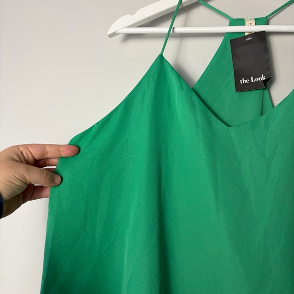 NWT Tyche Green Racerback Spaghetti Strap Tank Top Large - Picture 3 of 6